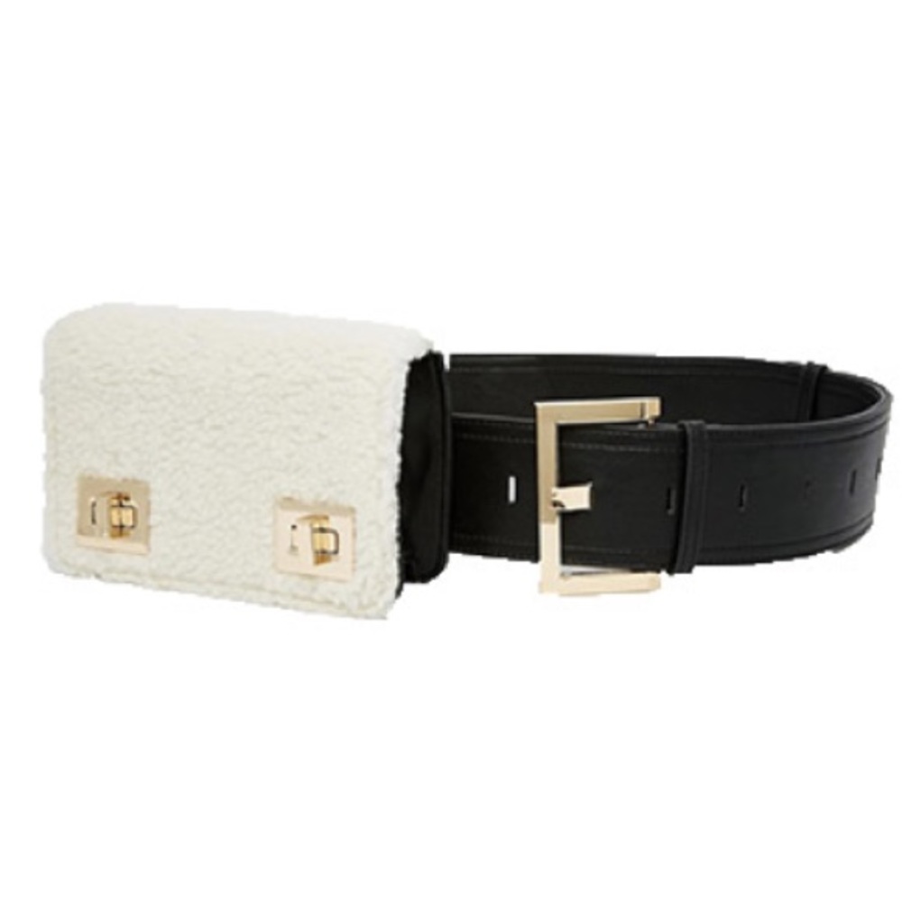 NWOT Asos belt bag faux shearling